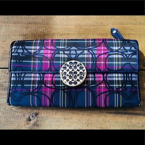 Coach Tartan large wallet.